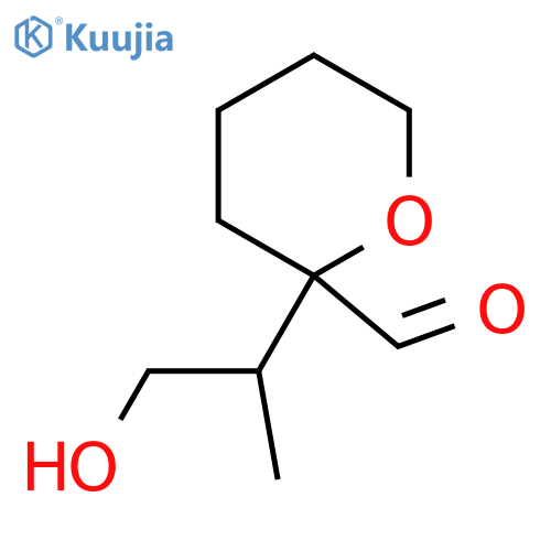2-(1-hydroxypropan-2-yl)oxane-2-carbaldehyde structure