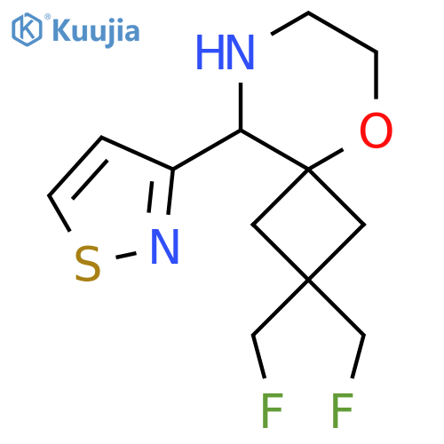 2,2-bis(fluoromethyl)-9-(1,2-thiazol-3-yl)-5-oxa-8-azaspiro3.5nonane structure
