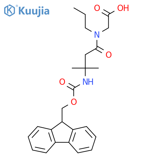 2-3-({(9H-fluoren-9-yl)methoxycarbonyl}amino)-3-methyl-N-propylbutanamidoacetic acid structure