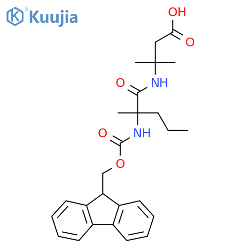 3-2-({(9H-fluoren-9-yl)methoxycarbonyl}amino)-2-methylpentanamido-3-methylbutanoic acid structure