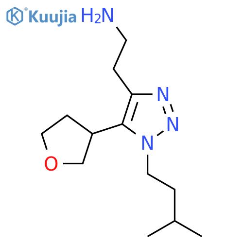 2-1-(3-methylbutyl)-5-(oxolan-3-yl)-1H-1,2,3-triazol-4-ylethan-1-amine structure