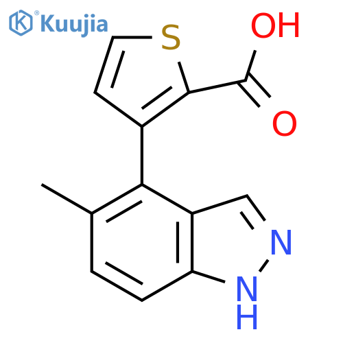 3-(5-methyl-1H-indazol-4-yl)thiophene-2-carboxylic acid structure