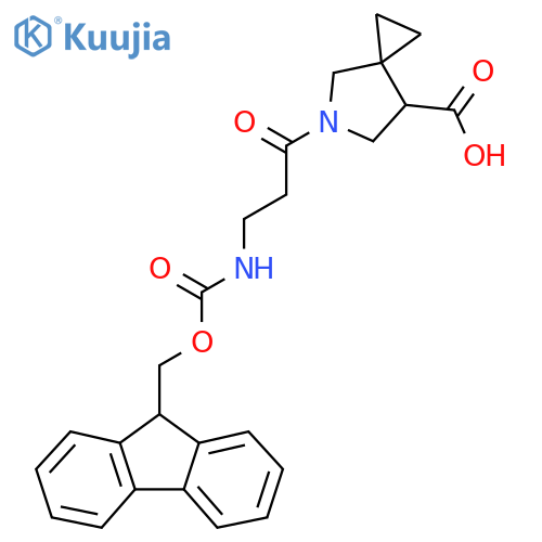 5-3-({(9H-fluoren-9-yl)methoxycarbonyl}amino)propanoyl-5-azaspiro2.4heptane-7-carboxylic acid structure