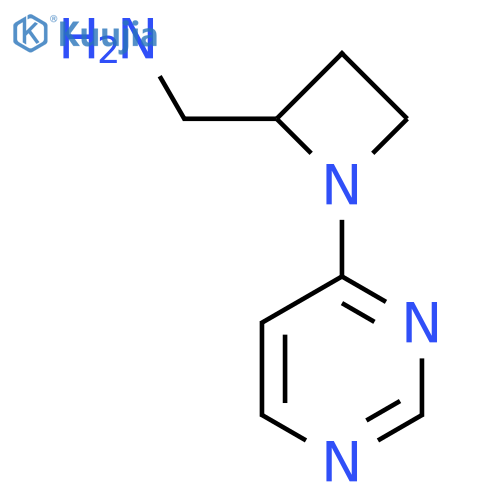 1-(pyrimidin-4-yl)azetidin-2-ylmethanamine structure