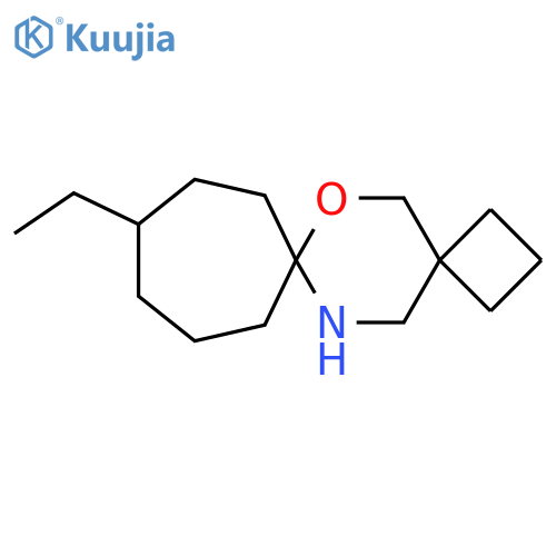 10-ethyl-6-oxa-14-azadispiro3.2.6^{7}.2^{4}pentadecane structure