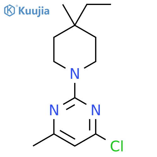4-chloro-2-(4-ethyl-4-methylpiperidin-1-yl)-6-methylpyrimidine structure