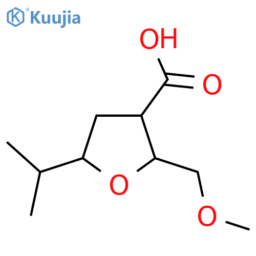 2-(methoxymethyl)-5-(propan-2-yl)oxolane-3-carboxylic acid structure