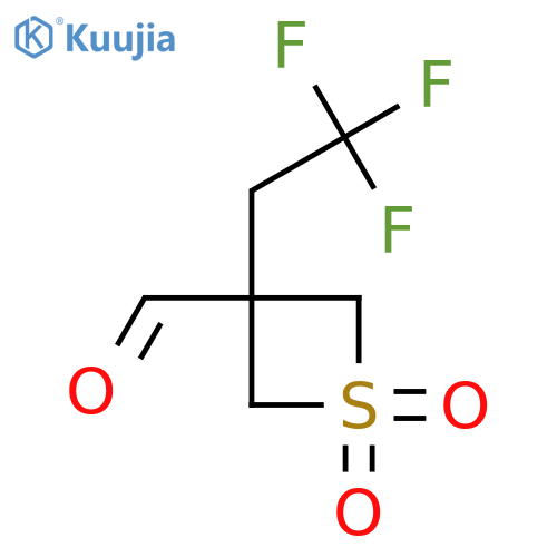 1,1-dioxo-3-(2,2,2-trifluoroethyl)-1lambda6-thietane-3-carbaldehyde structure
