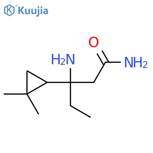 3-amino-3-(2,2-dimethylcyclopropyl)pentanamide structure