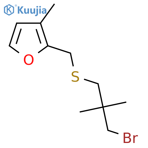 2-{(3-bromo-2,2-dimethylpropyl)sulfanylmethyl}-3-methylfuran structure