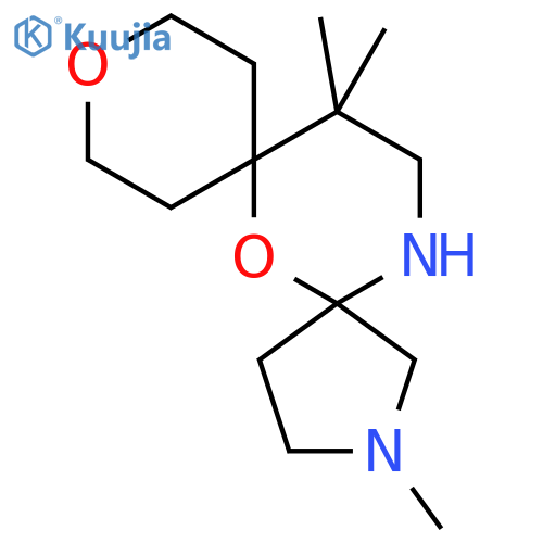 2,13,13-trimethyl-6,10-dioxa-2,15-diazadispiro4.1.5^{7}.3^{5}pentadecane structure