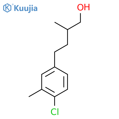 4-(4-chloro-3-methylphenyl)-2-methylbutan-1-ol structure