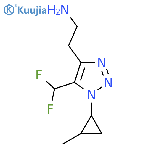 2-5-(difluoromethyl)-1-(2-methylcyclopropyl)-1H-1,2,3-triazol-4-ylethan-1-amine structure