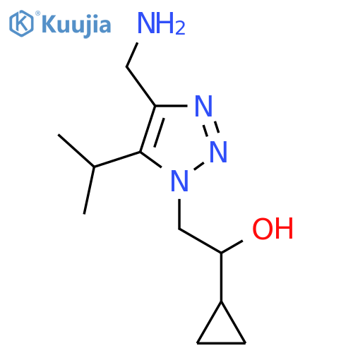 2-4-(aminomethyl)-5-(propan-2-yl)-1H-1,2,3-triazol-1-yl-1-cyclopropylethan-1-ol structure