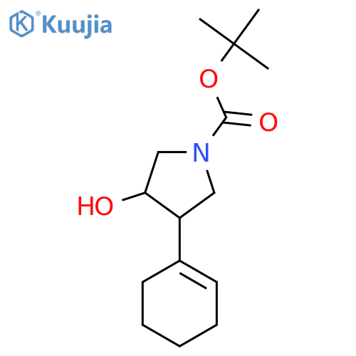 tert-butyl 3-(cyclohex-1-en-1-yl)-4-hydroxypyrrolidine-1-carboxylate structure