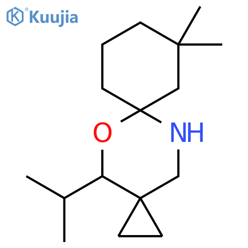 8,8-dimethyl-4-(propan-2-yl)-5-oxa-12-azadispiro2.2.5^{6}.2^{3}tridecane structure