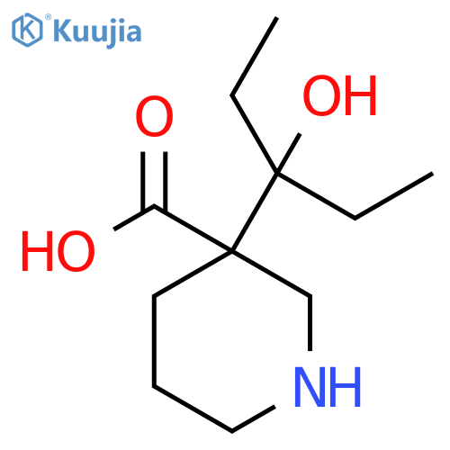 3-(3-hydroxypentan-3-yl)piperidine-3-carboxylic acid structure