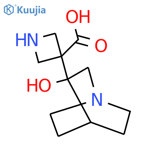 3-{3-hydroxy-1-azabicyclo2.2.2octan-3-yl}azetidine-3-carboxylic acid structure