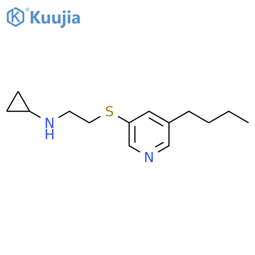 N-{2-(5-butylpyridin-3-yl)sulfanylethyl}cyclopropanamine structure