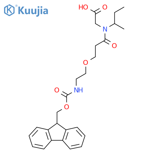 2-N-(butan-2-yl)-3-2-({(9H-fluoren-9-yl)methoxycarbonyl}amino)ethoxypropanamidoacetic acid structure