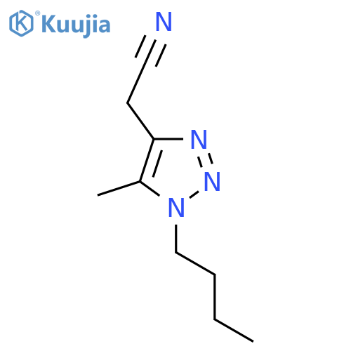 2-(1-butyl-5-methyl-1H-1,2,3-triazol-4-yl)acetonitrile structure