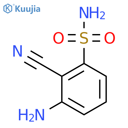 3-amino-2-cyanobenzene-1-sulfonamide structure