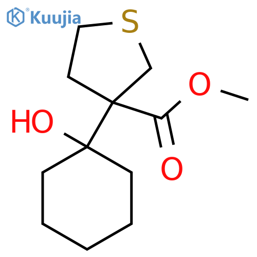 methyl 3-(1-hydroxycyclohexyl)thiolane-3-carboxylate structure