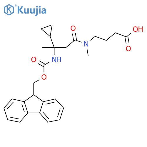 4-3-cyclopropyl-3-({(9H-fluoren-9-yl)methoxycarbonyl}amino)-N-methylbutanamidobutanoic acid structure