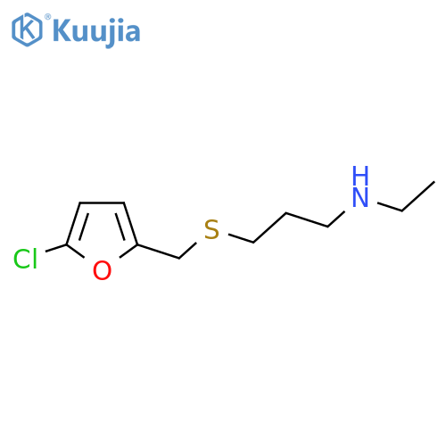 (3-{(5-chlorofuran-2-yl)methylsulfanyl}propyl)(ethyl)amine structure