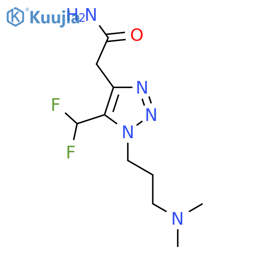 2-5-(difluoromethyl)-1-3-(dimethylamino)propyl-1H-1,2,3-triazol-4-ylacetamide structure