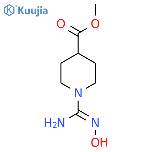 methyl 1-(N-hydroxycarbamimidoyl)piperidine-4-carboxylate structure