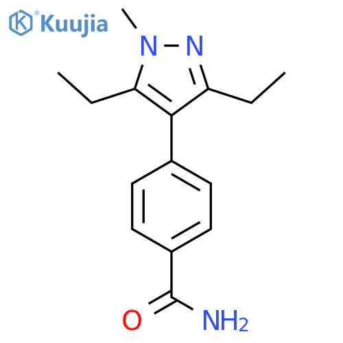 4-(3,5-diethyl-1-methyl-1H-pyrazol-4-yl)benzamide structure