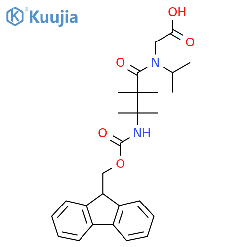 2-3-({(9H-fluoren-9-yl)methoxycarbonyl}amino)-2,2,3-trimethyl-N-(propan-2-yl)butanamidoacetic acid structure