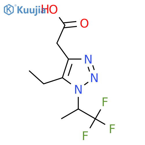 2-5-ethyl-1-(1,1,1-trifluoropropan-2-yl)-1H-1,2,3-triazol-4-ylacetic acid structure