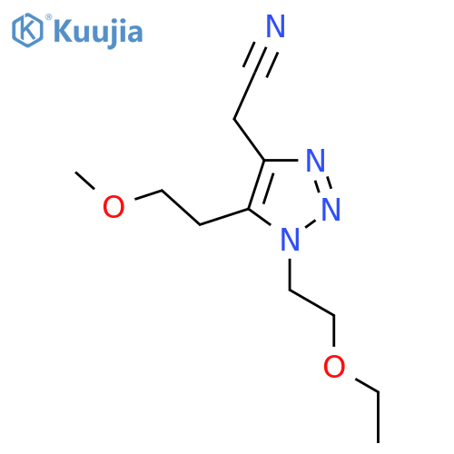 2-1-(2-ethoxyethyl)-5-(2-methoxyethyl)-1H-1,2,3-triazol-4-ylacetonitrile structure