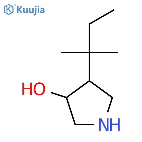 4-(2-methylbutan-2-yl)pyrrolidin-3-ol structure