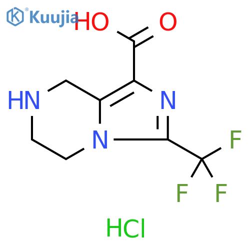 3-(trifluoromethyl)-5H,6H,7H,8H-imidazo1,5-apyrazine-1-carboxylic acid hydrochloride structure