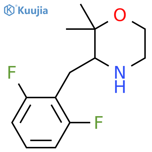 3-(2,6-difluorophenyl)methyl-2,2-dimethylmorpholine structure