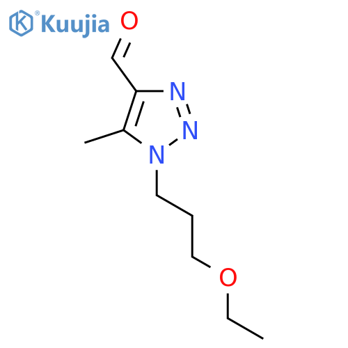 1-(3-ethoxypropyl)-5-methyl-1H-1,2,3-triazole-4-carbaldehyde structure