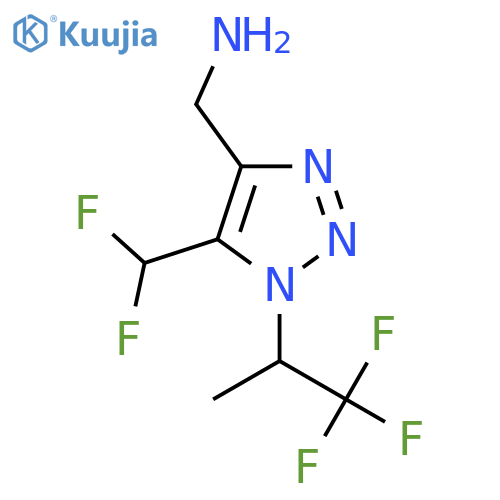 5-(difluoromethyl)-1-(1,1,1-trifluoropropan-2-yl)-1H-1,2,3-triazol-4-ylmethanamine structure
