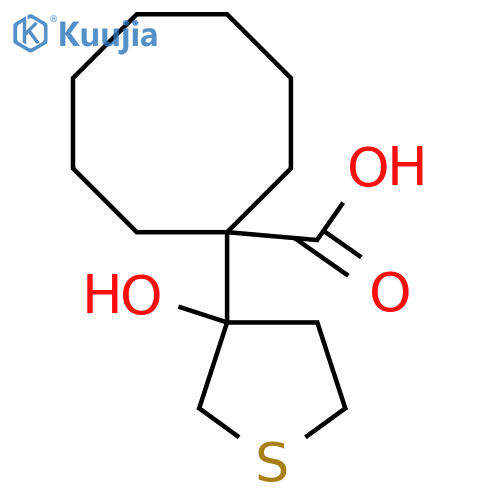 1-(3-Hydroxythiolan-3-yl)cyclooctane-1-carboxylic acid structure