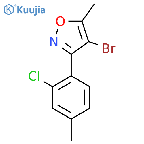 4-bromo-3-(2-chloro-4-methylphenyl)-5-methyl-1,2-oxazole structure