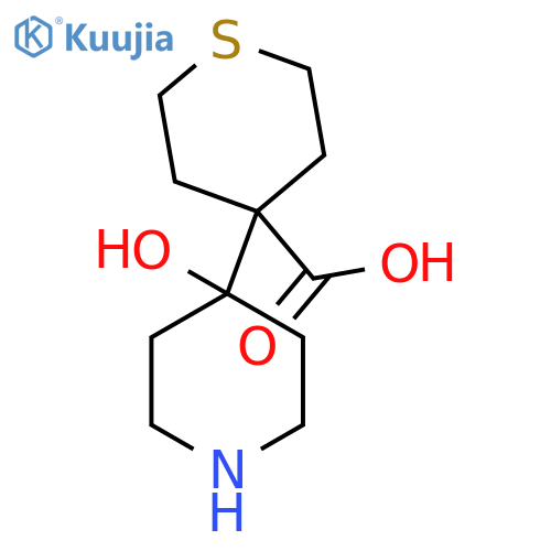 4-(4-Hydroxypiperidin-4-yl)thiane-4-carboxylic acid structure