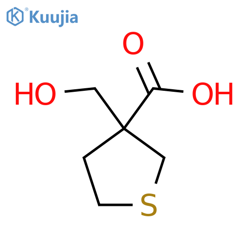 3-(hydroxymethyl)thiolane-3-carboxylic acid structure