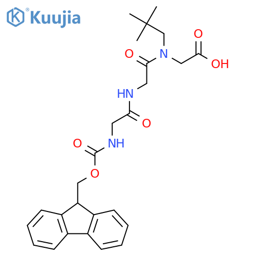 2-N-(2,2-dimethylpropyl)-2-2-({(9H-fluoren-9-yl)methoxycarbonyl}amino)acetamidoacetamidoacetic acid structure
