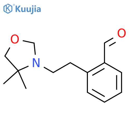 2-2-(4,4-dimethyl-1,3-oxazolidin-3-yl)ethylbenzaldehyde structure