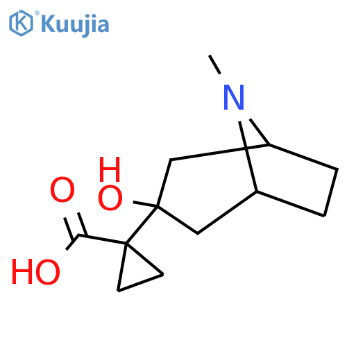 1-{3-hydroxy-8-methyl-8-azabicyclo3.2.1octan-3-yl}cyclopropane-1-carboxylic acid structure
