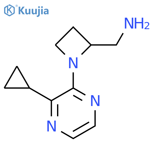 1-(3-cyclopropylpyrazin-2-yl)azetidin-2-ylmethanamine structure