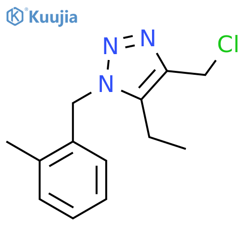 4-(chloromethyl)-5-ethyl-1-(2-methylphenyl)methyl-1H-1,2,3-triazole structure