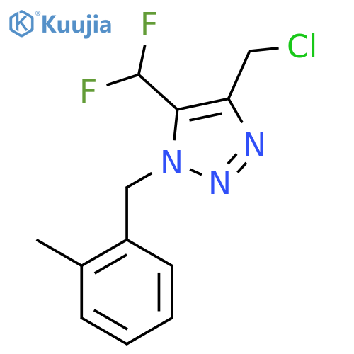 4-(chloromethyl)-5-(difluoromethyl)-1-(2-methylphenyl)methyl-1H-1,2,3-triazole structure